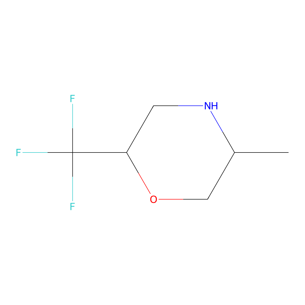 5-Methyl-2-(trifluoromethyl)morpholine molecular structure, CAS 1341664-20-7