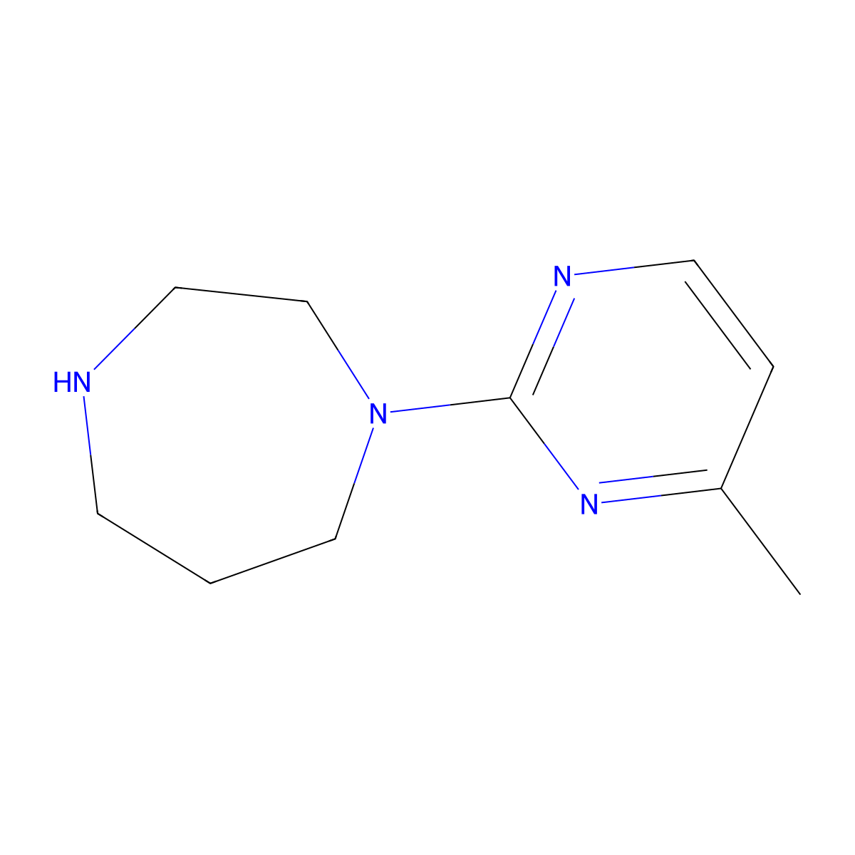 1-(4-Methylpyrimidin-2-yl)-1,4-diazepane molecular structure, CAS 1341665-93-7