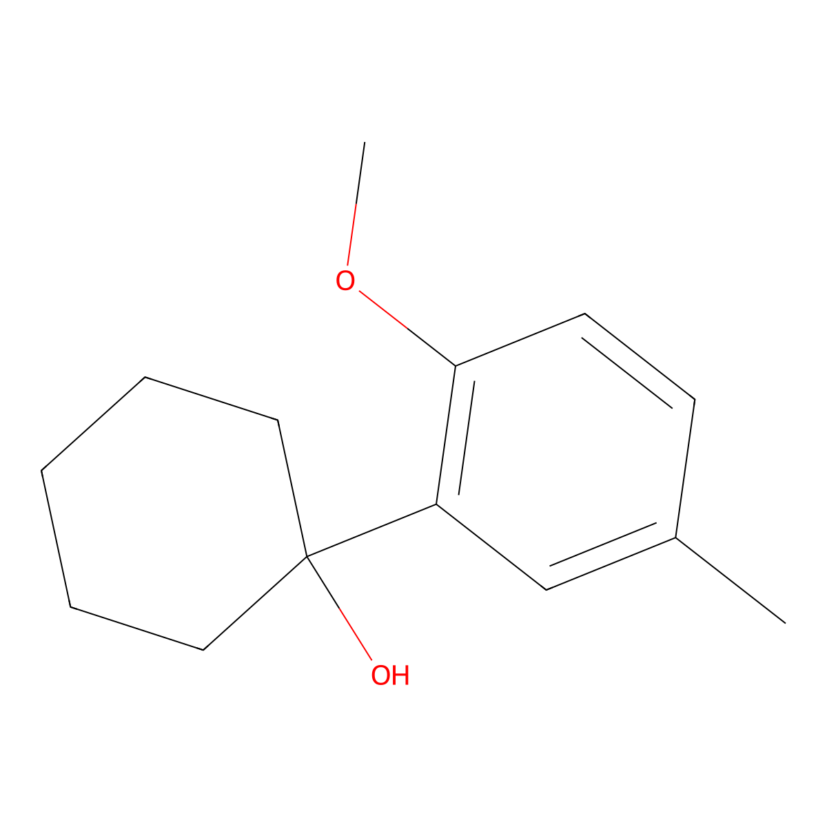 1-(2-Methoxy-5-methylphenyl)cyclohexanol molecular structure, CAS 1341666-75-8