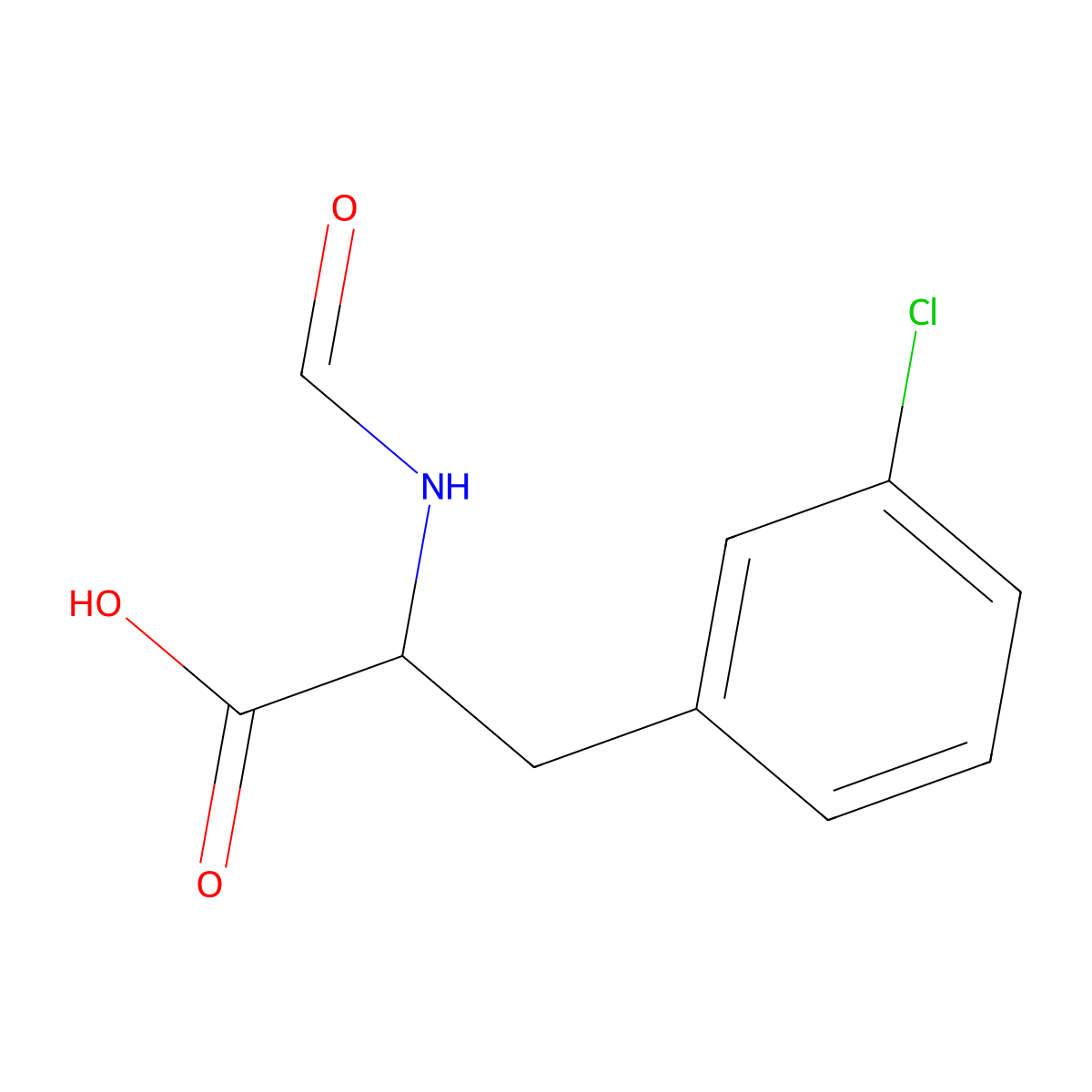 3-(3-Chlorophenyl)-2-formamidopropanoic acid molecular structure, CAS 1341669-10-0