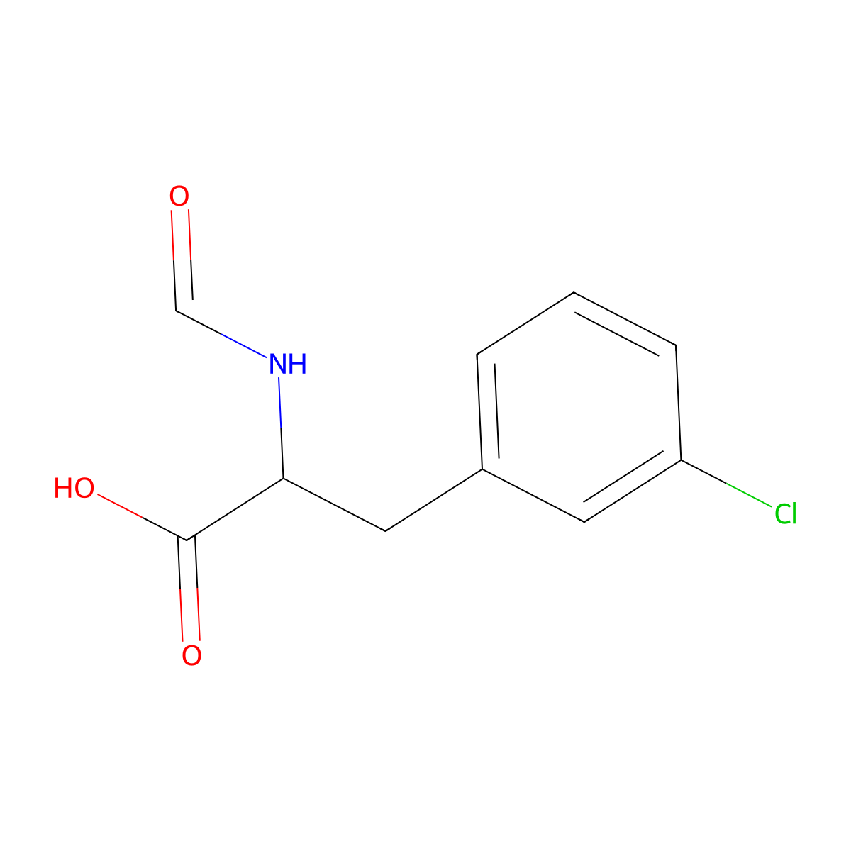 3-(3-Chlorophenyl)-2-formamidopropanoic acid molecular structure, CAS 1341669-10-0