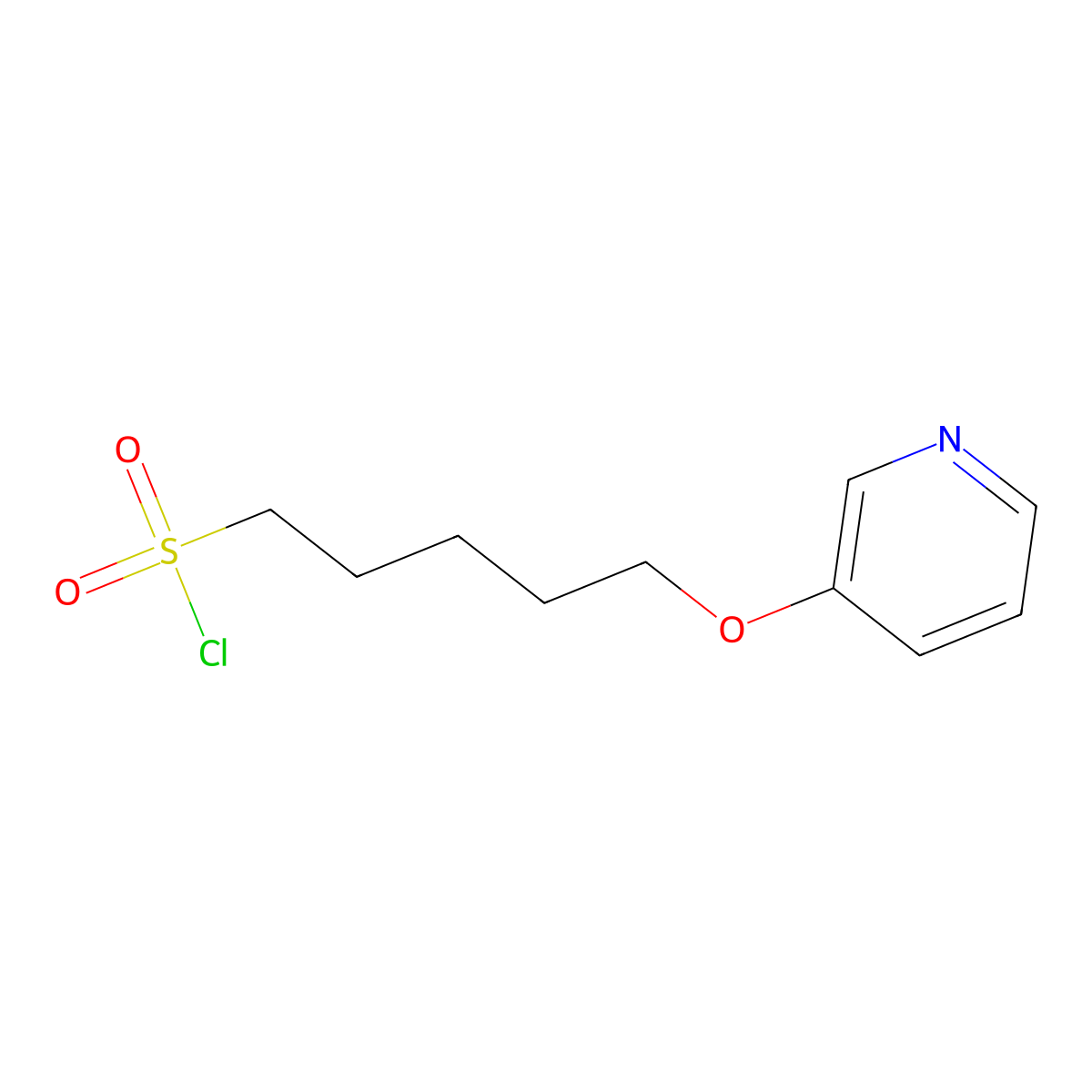5-(Pyridin-3-yloxy)pentane-1-sulfonyl chloride molecular structure, CAS 1341670-53-8