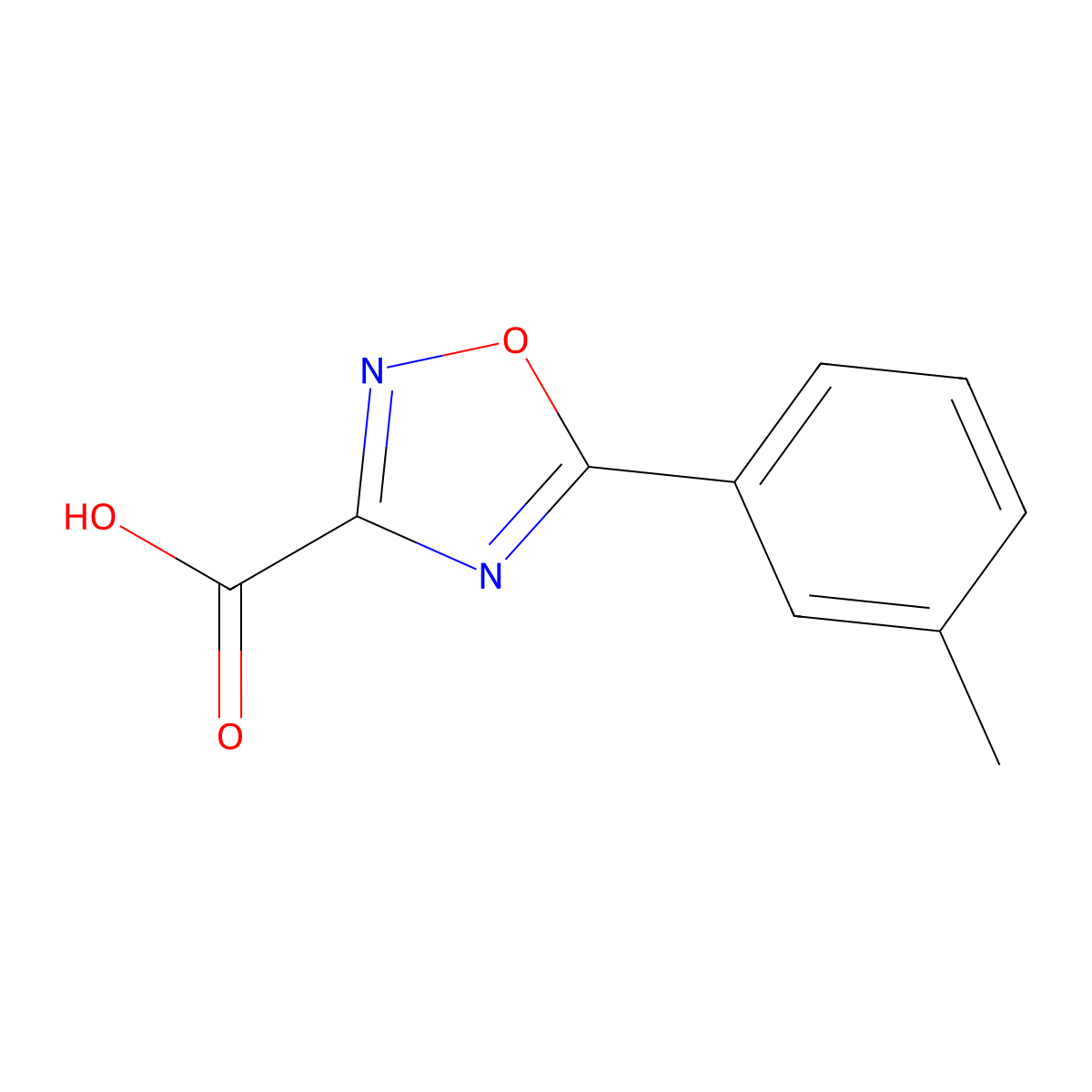 5-(3-Methylphenyl)-1,2,4-oxadiazole-3-carboxylic acid molecular structure, CAS 1341670-92-5