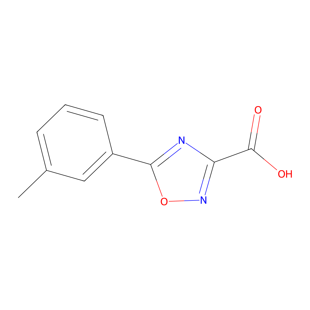 5-(3-Methylphenyl)-1,2,4-oxadiazole-3-carboxylic acid molecular structure, CAS 1341670-92-5