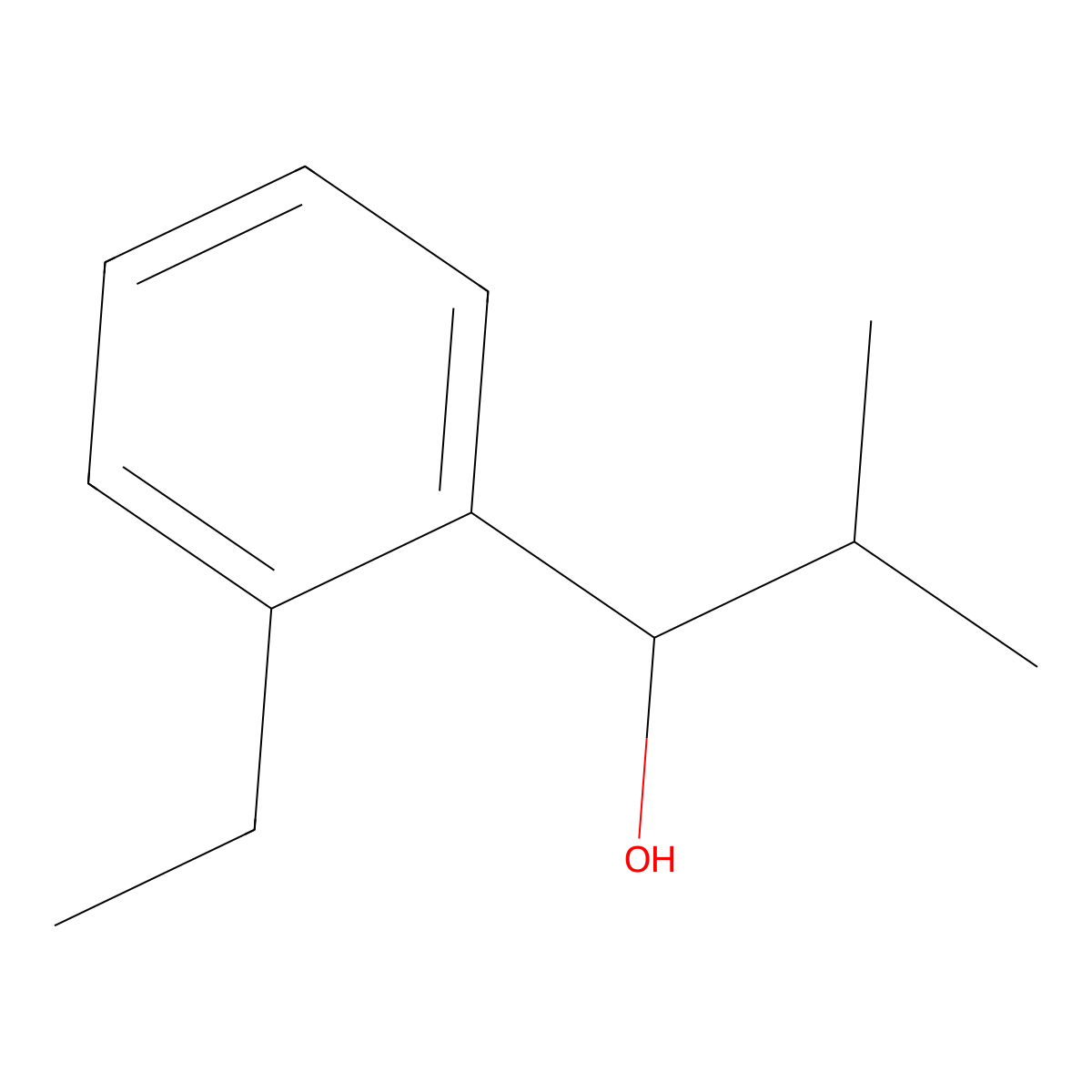 1-(2-Ethylphenyl)-2-methylpropan-1-ol molecular structure, CAS 1341671-12-2