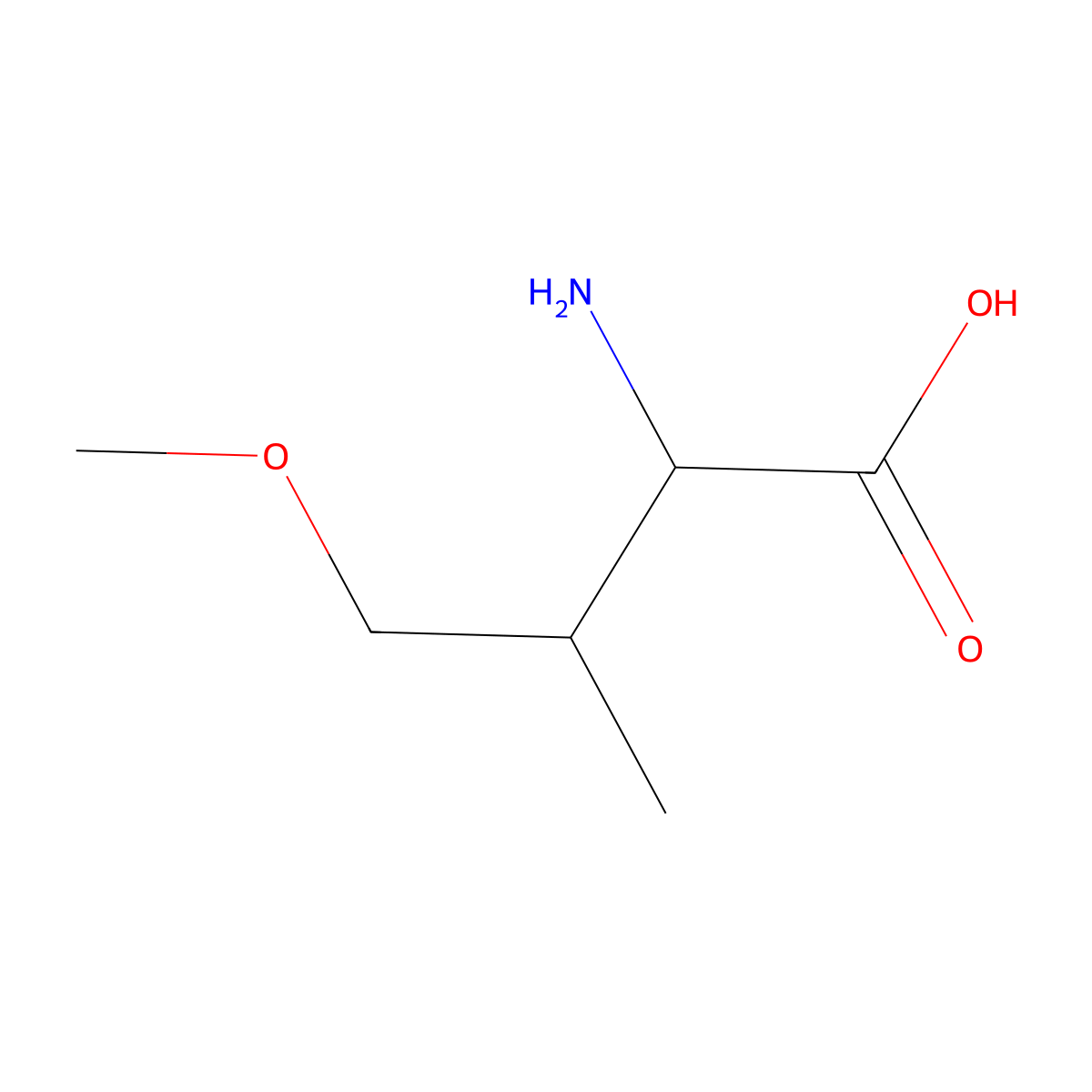 2-Amino-4-methoxy-3-methylbutanoic acid molecular structure, CAS 1341676-44-5