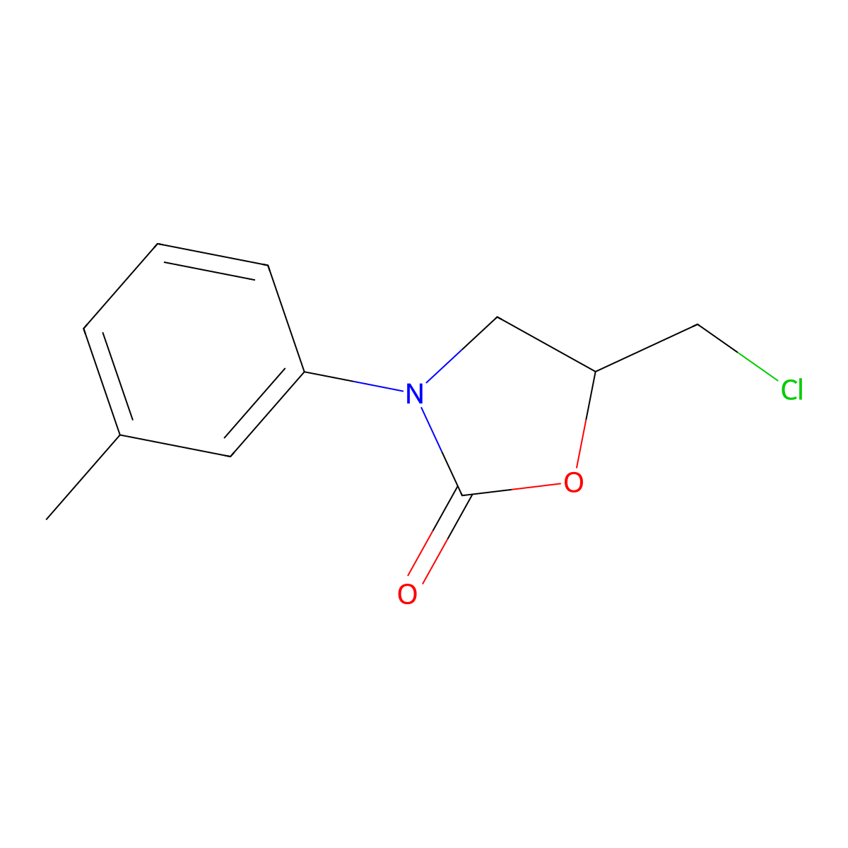5-(Chloromethyl)-3-(3-methylphenyl)-1,3-oxazolidin-2-one molecular structure, CAS 1341677-71-1