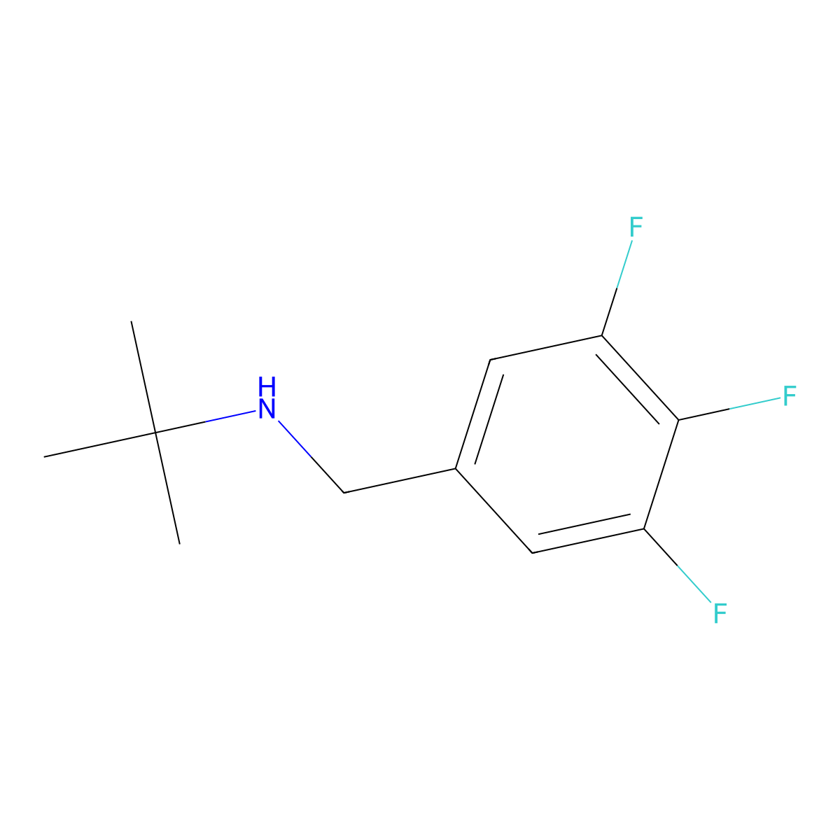 tert-Butyl[(3,4,5-trifluorophenyl)methyl]amine molecular structure, CAS 1341678-59-8