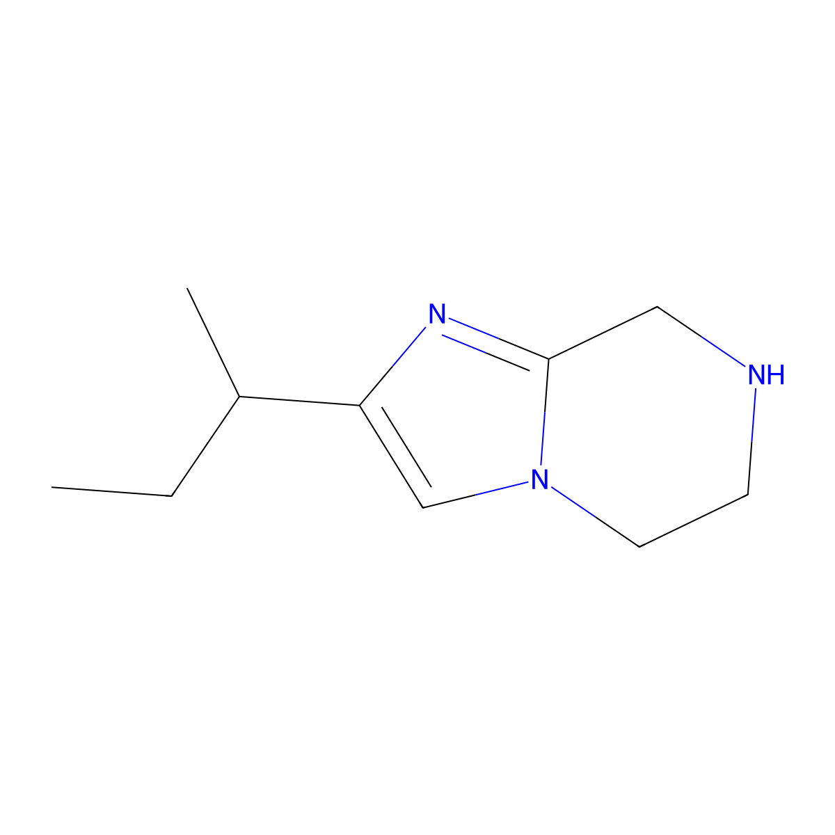 2-(butan-2-yl)-5H,6H,7H,8H-imidazo[1,2-a]pyrazine molecular structure, CAS 1341678-82-7