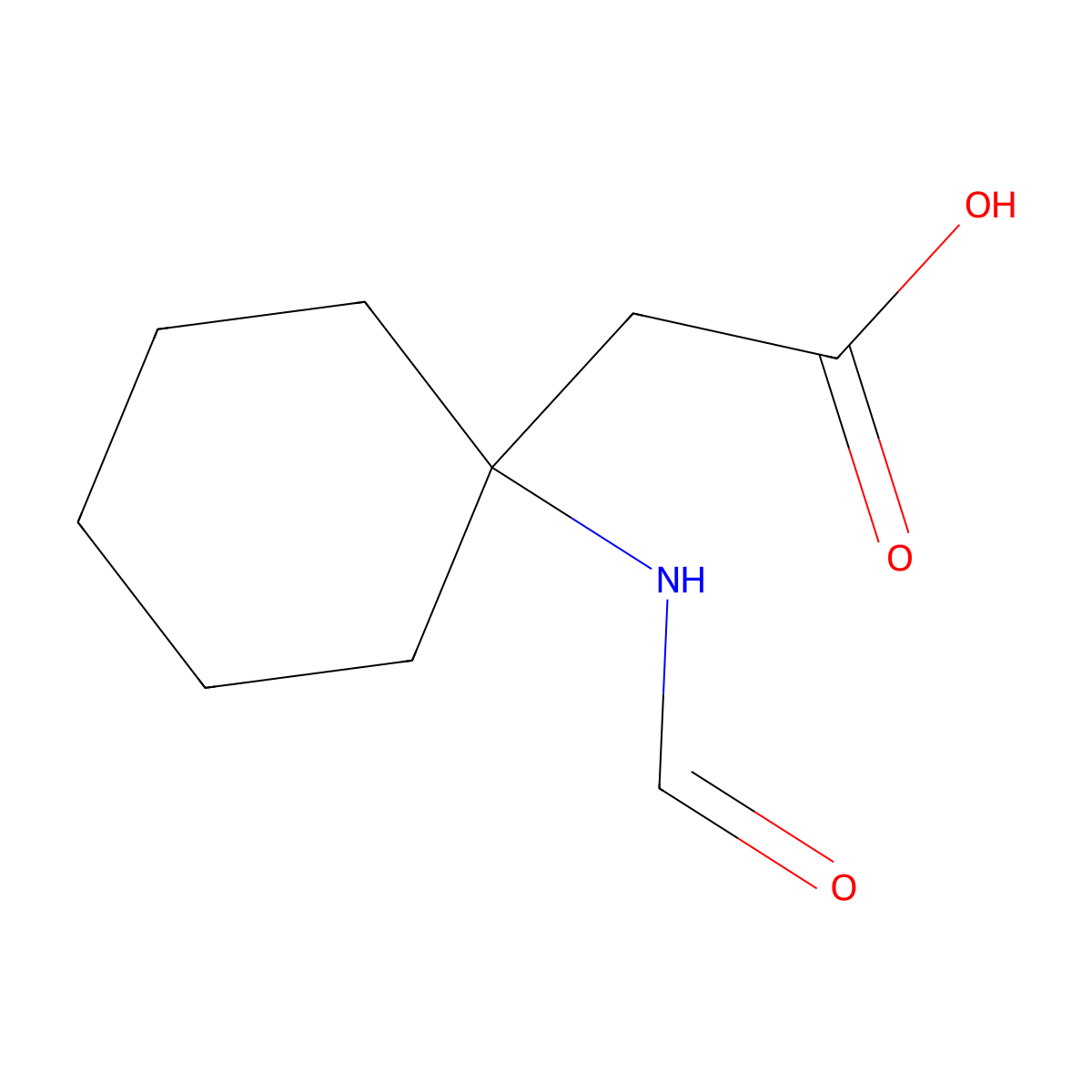 2-(1-Formamidocyclohexyl)acetic acid molecular structure, CAS 1341679-65-9