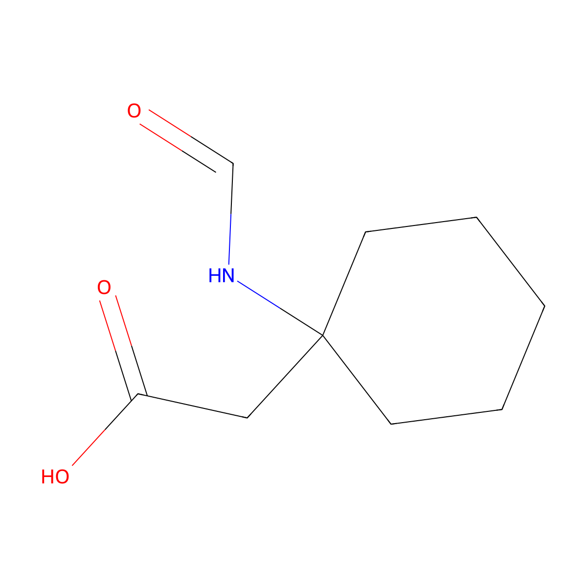 2-(1-Formamidocyclohexyl)acetic acid molecular structure, CAS 1341679-65-9