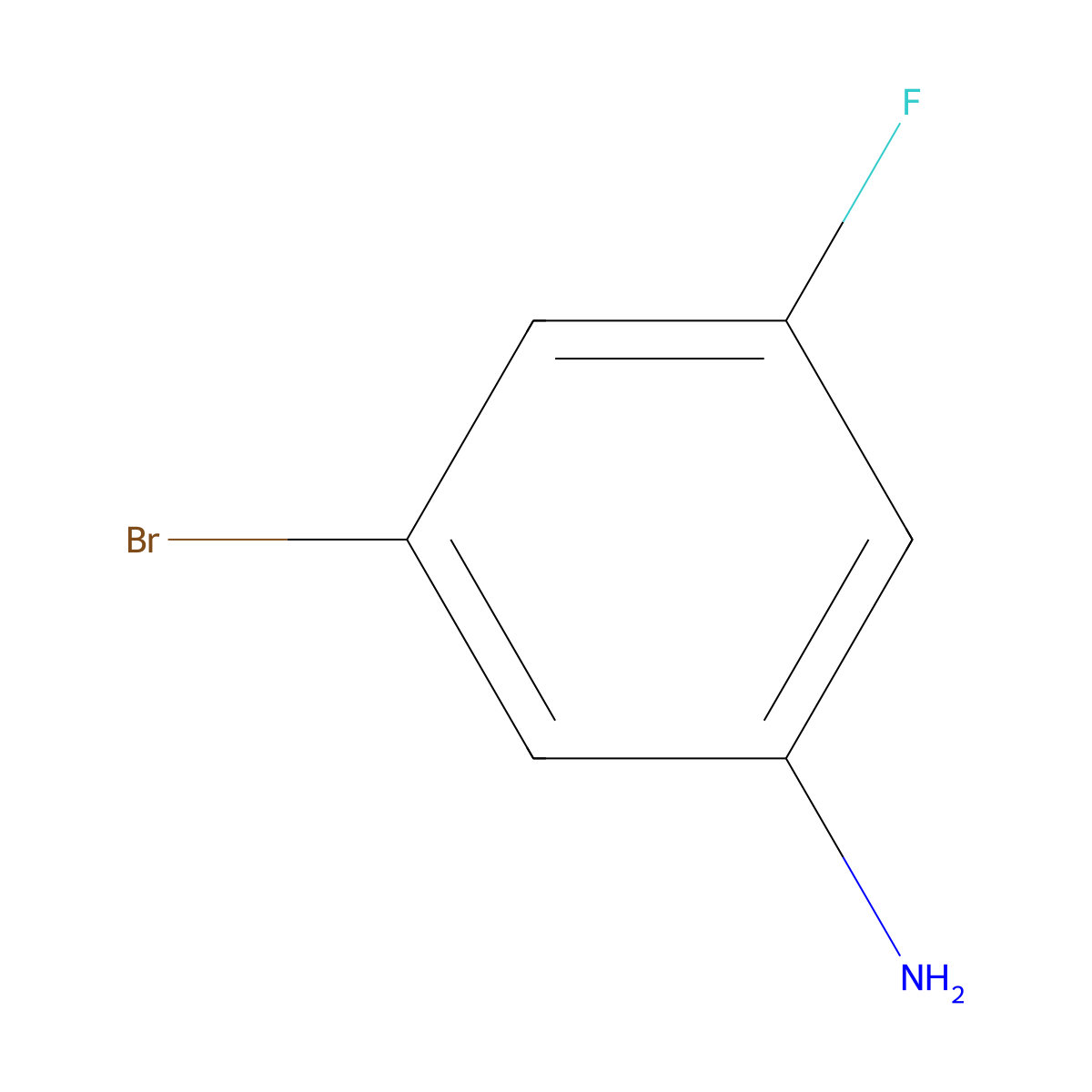 3-Bromo-5-fluoroaniline molecular structure, CAS 134168-97-1