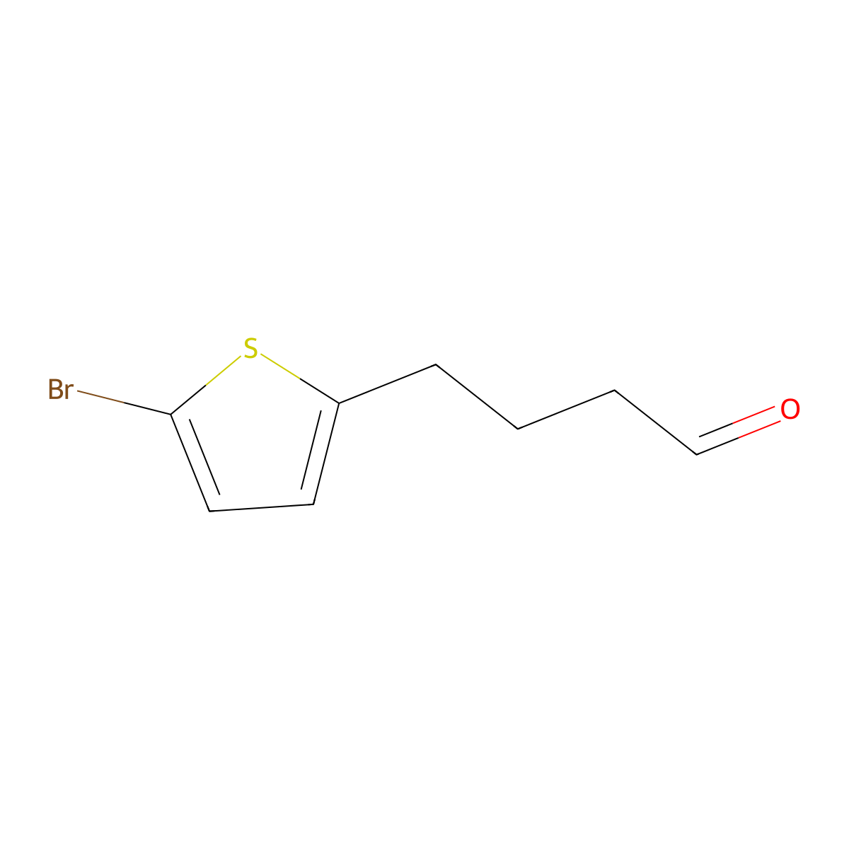 4-(5-Bromothiophen-2-yl)butanal molecular structure, CAS 1341682-62-9
