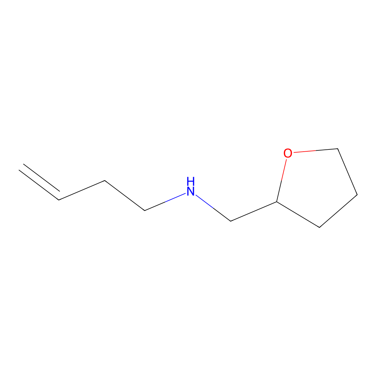 (But-3-en-1-yl)[(oxolan-2-yl)methyl]amine molecular structure, CAS 1341684-67-0