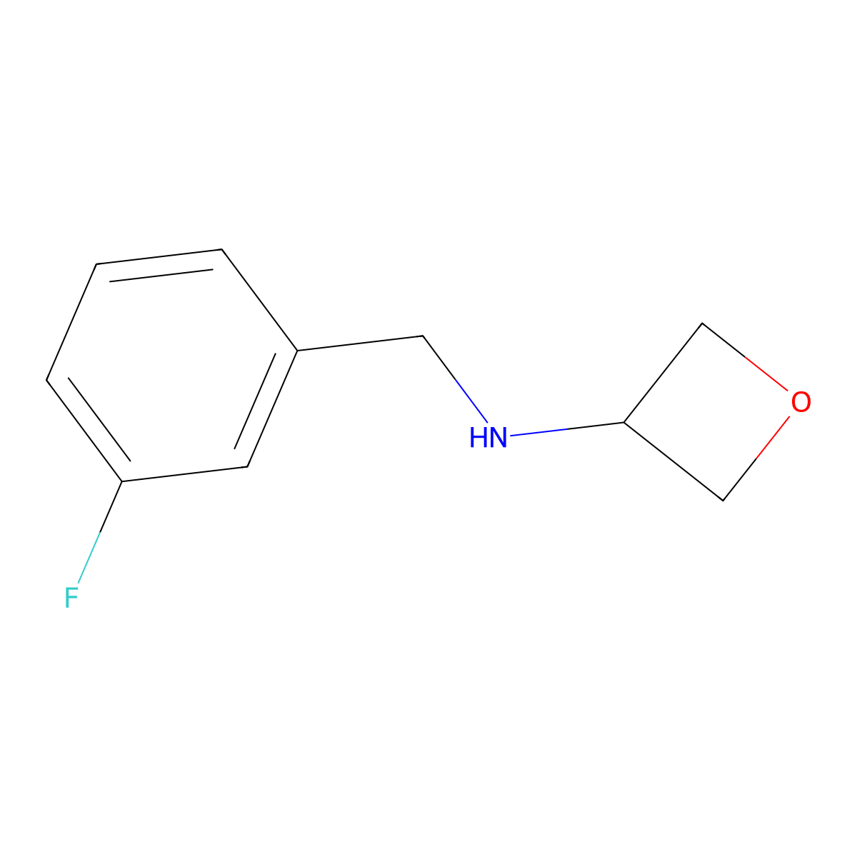 N-(3-Fluorobenzyl)oxetan-3-amine molecular structure, CAS 1341690-67-2