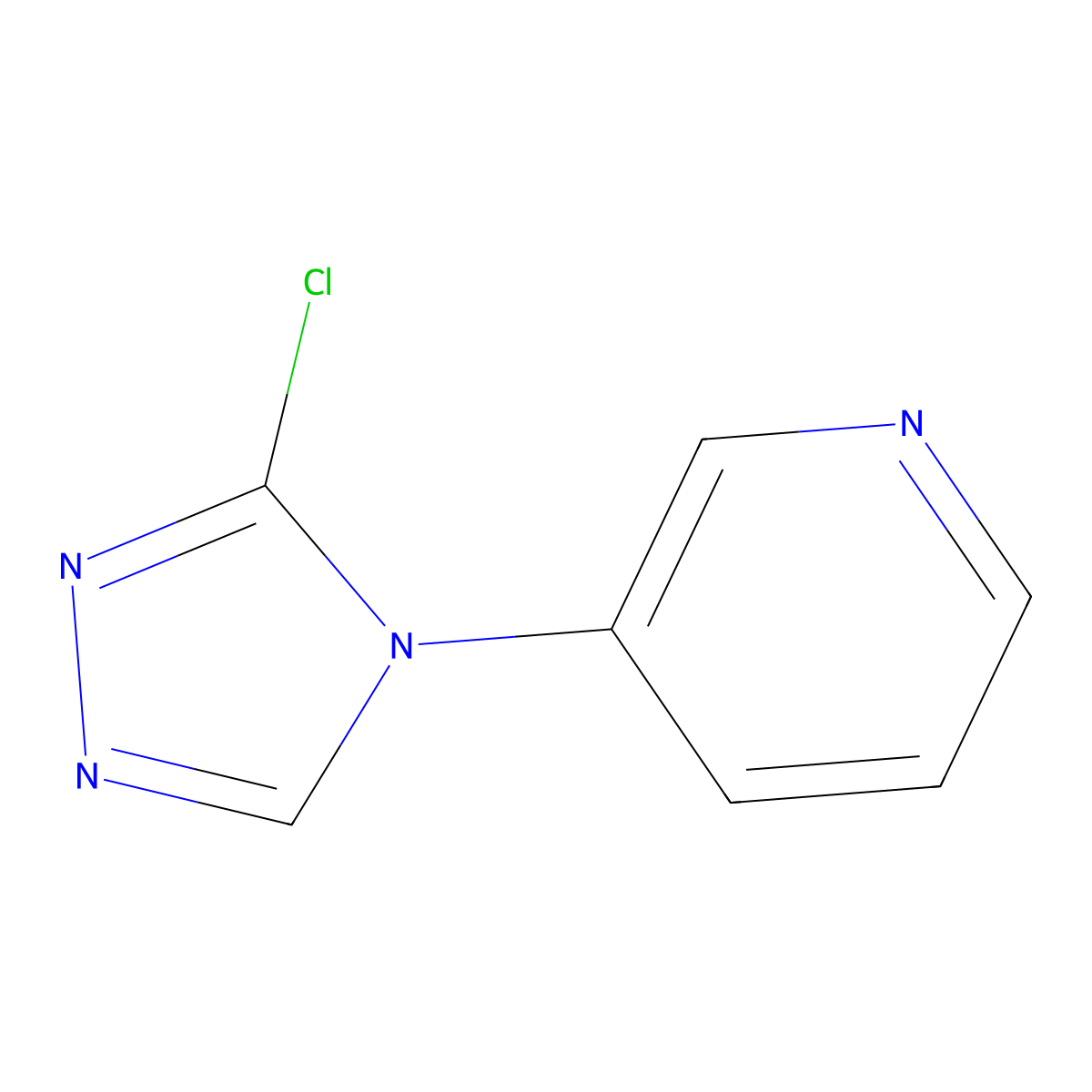 3-(3-chloro-4H-1,2,4-triazol-4-yl)pyridine molecular structure, CAS 1341690-82-1