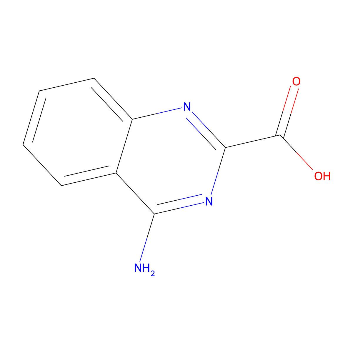 4-Aminoquinazoline-2-carboxylic acid molecular structure, CAS 1341691-20-0