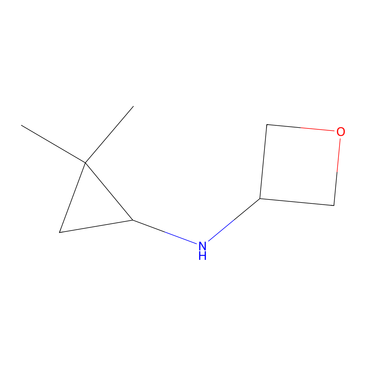 N-(2,2-dimethylcyclopropyl)oxetan-3-amine molecular structure, CAS 1341693-52-4