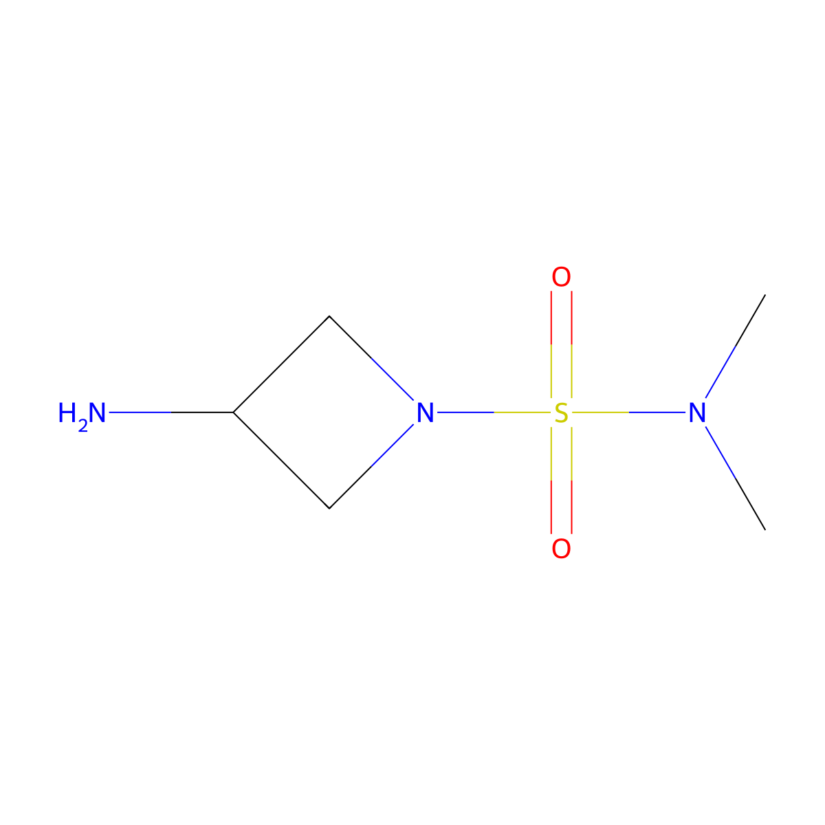 3-amino-N,N-dimethylazetidine-1-sulfonamide molecular structure, CAS 1341694-50-5