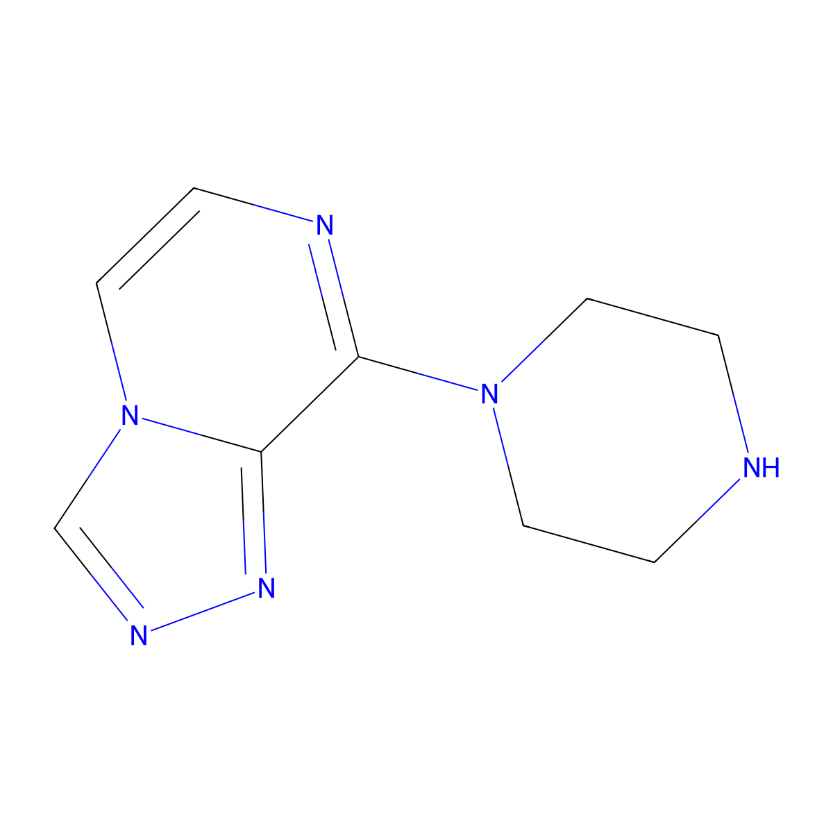 8-(Piperazin-1-yl)-[1,2,4]triazolo[4,3-a]pyrazine molecular structure, CAS 1341695-28-0