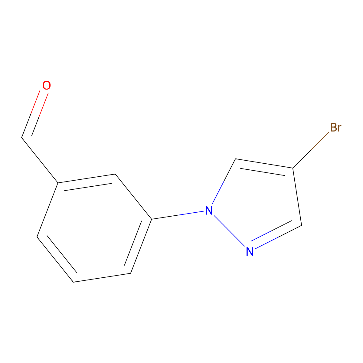 3-(4-Bromo-1H-pyrazol-1-yl)benzaldehyde molecular structure, CAS 1341697-43-5