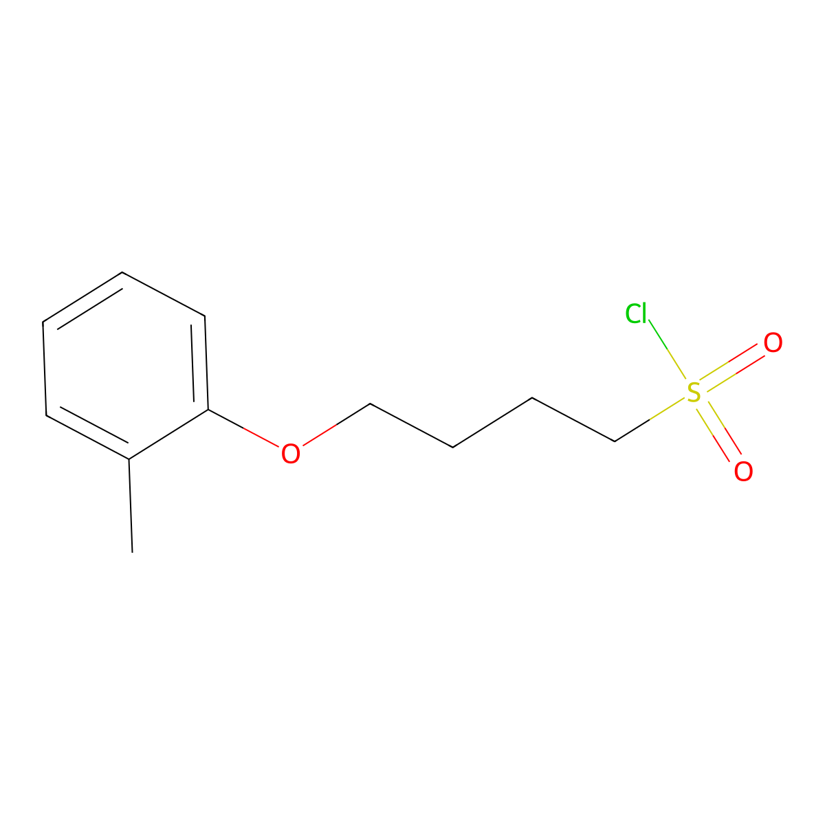 4-(2-Methylphenoxy)butane-1-sulfonyl chloride molecular structure, CAS 1341697-62-8