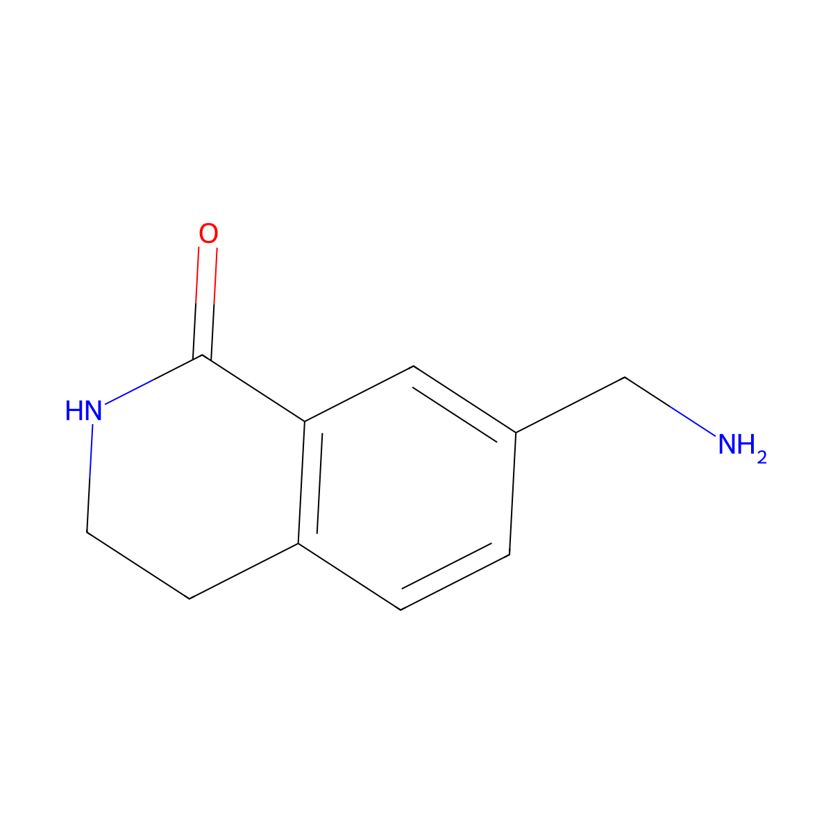 7-(aminomethyl)-3,4-dihydroisoquinolin-1(2H)-one molecular structure, CAS 1341697-91-3