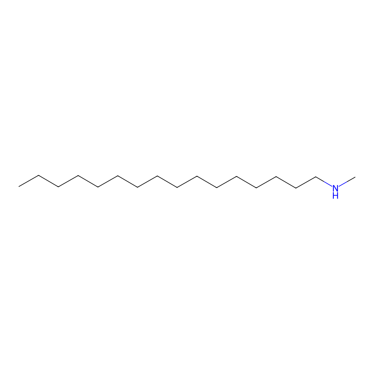 N-Methylhexadecylamine molecular structure, CAS 13417-08-8