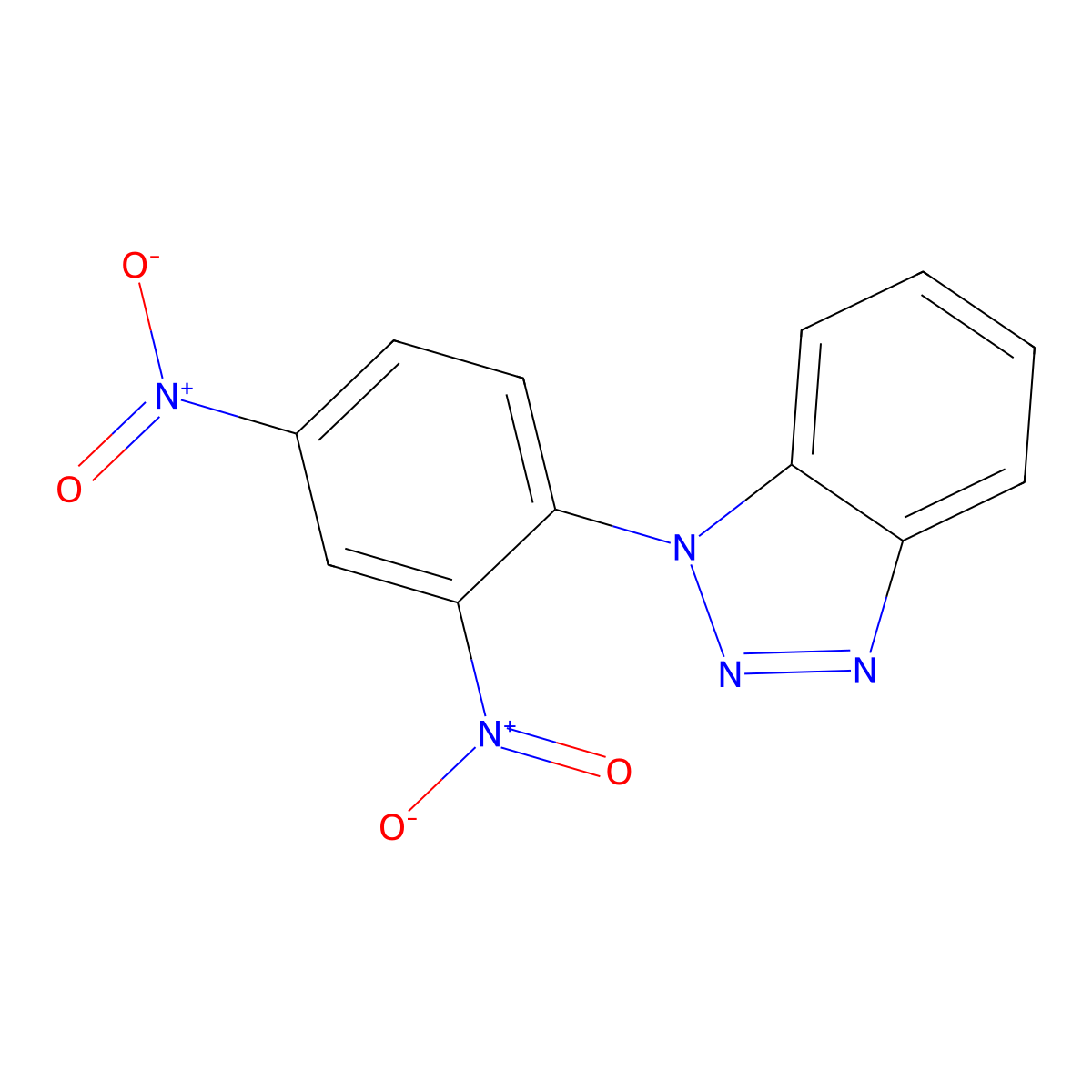 1-(2,4-dinitrophenyl)-1H-1,2,3-benzotriazole molecular structure, CAS 13417-39-5