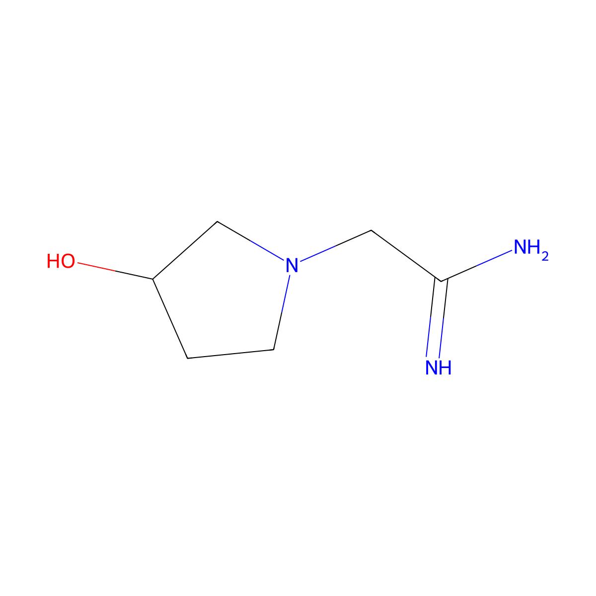 2-(3-Hydroxypyrrolidin-1-yl)ethanimidamide molecular structure, CAS 1341700-87-5