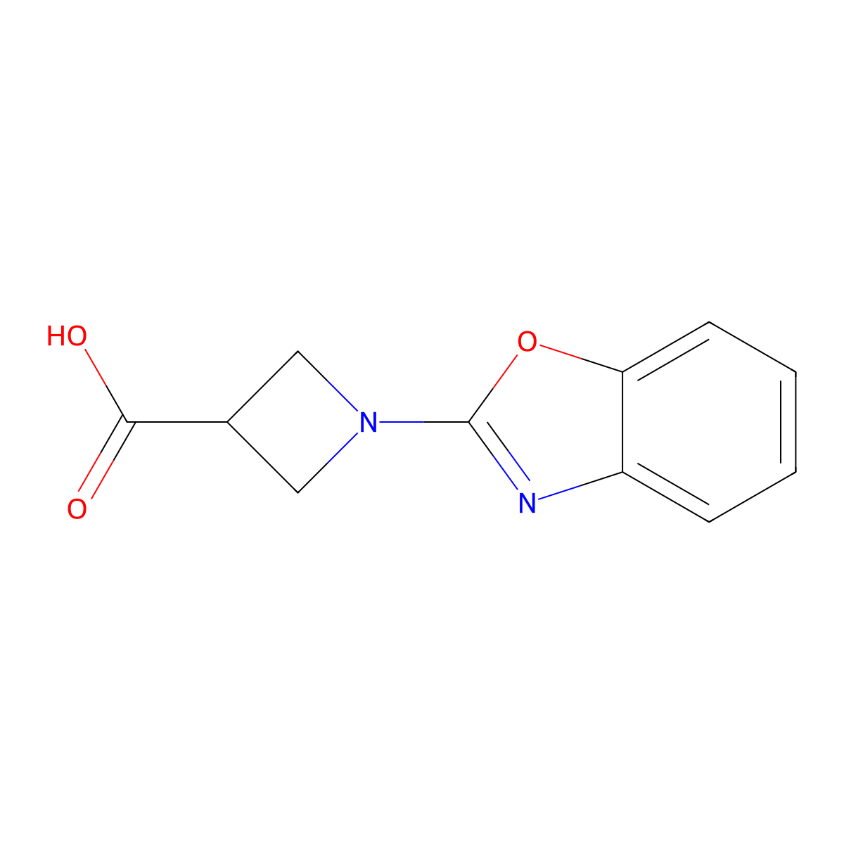1-(Benzo[d]oxazol-2-yl)azetidine-3-carboxylic acid molecular structure, CAS 1341703-21-6