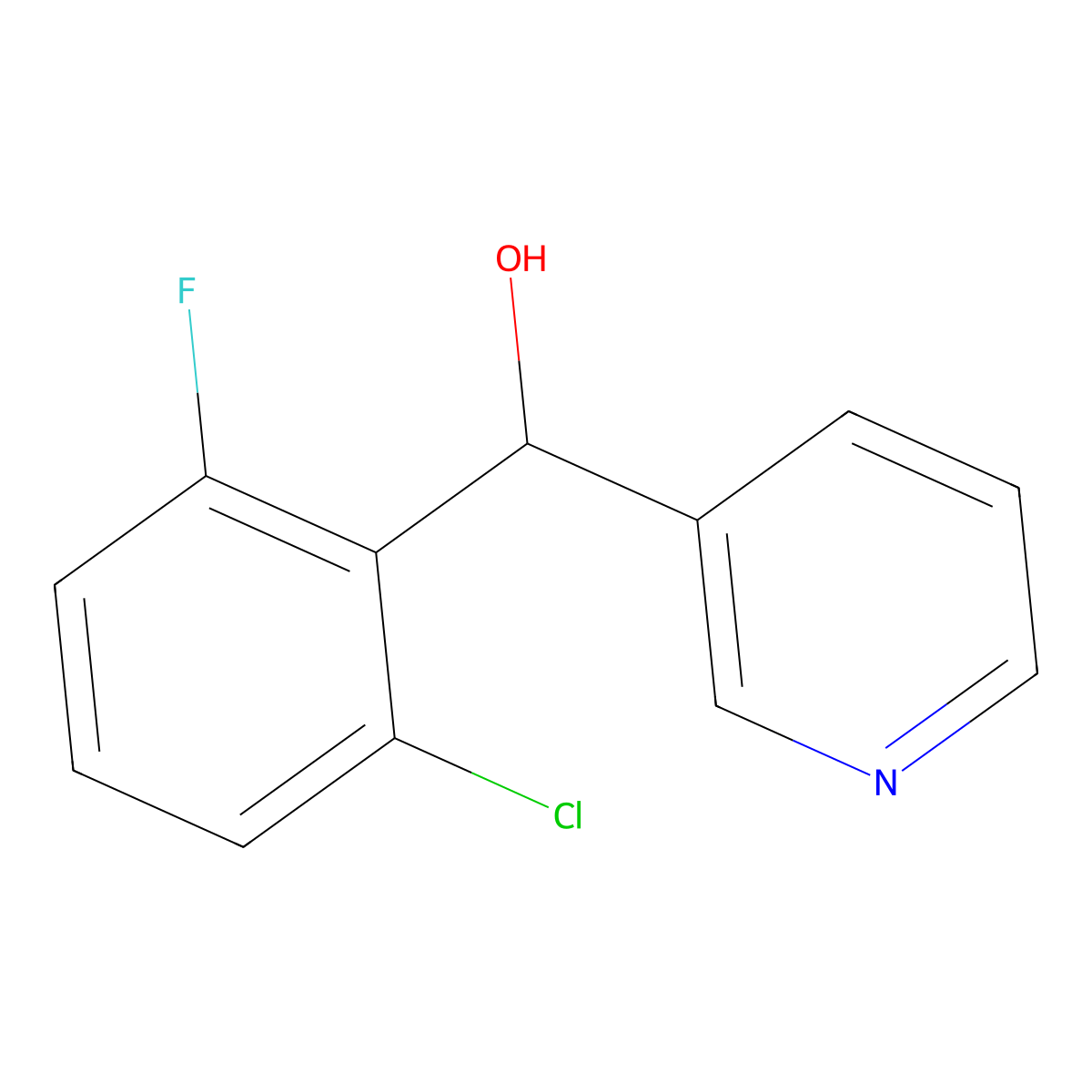 alpha-(2-Chloro-6-fluorophenyl)-3-pyridinemethanol molecular structure, CAS 1341710-75-5