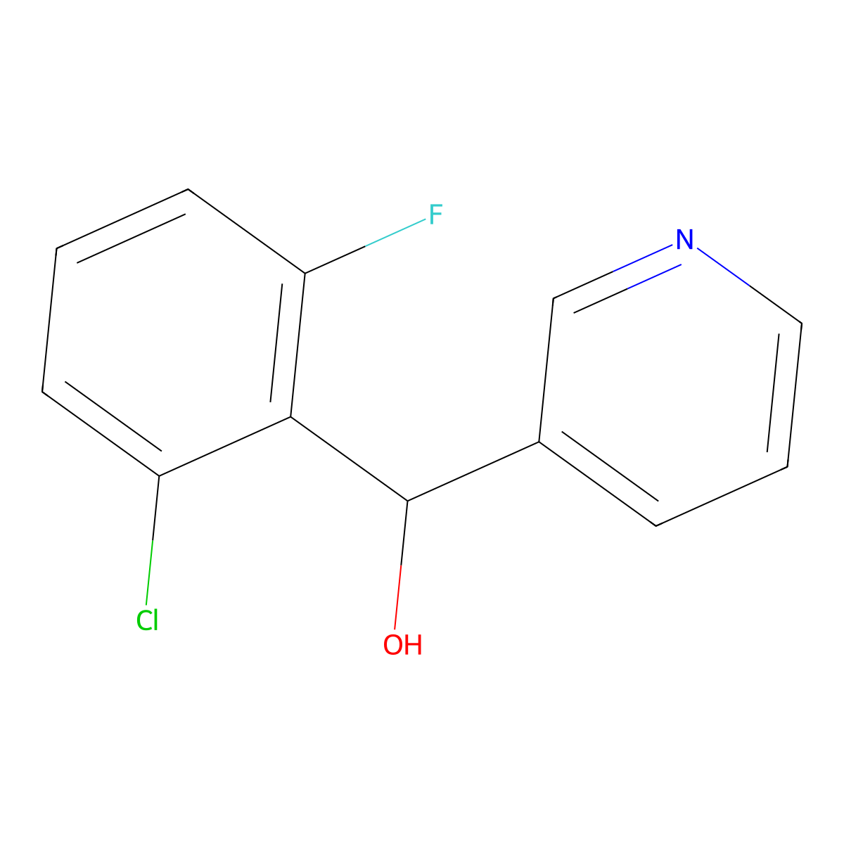 alpha-(2-Chloro-6-fluorophenyl)-3-pyridinemethanol molecular structure, CAS 1341710-75-5