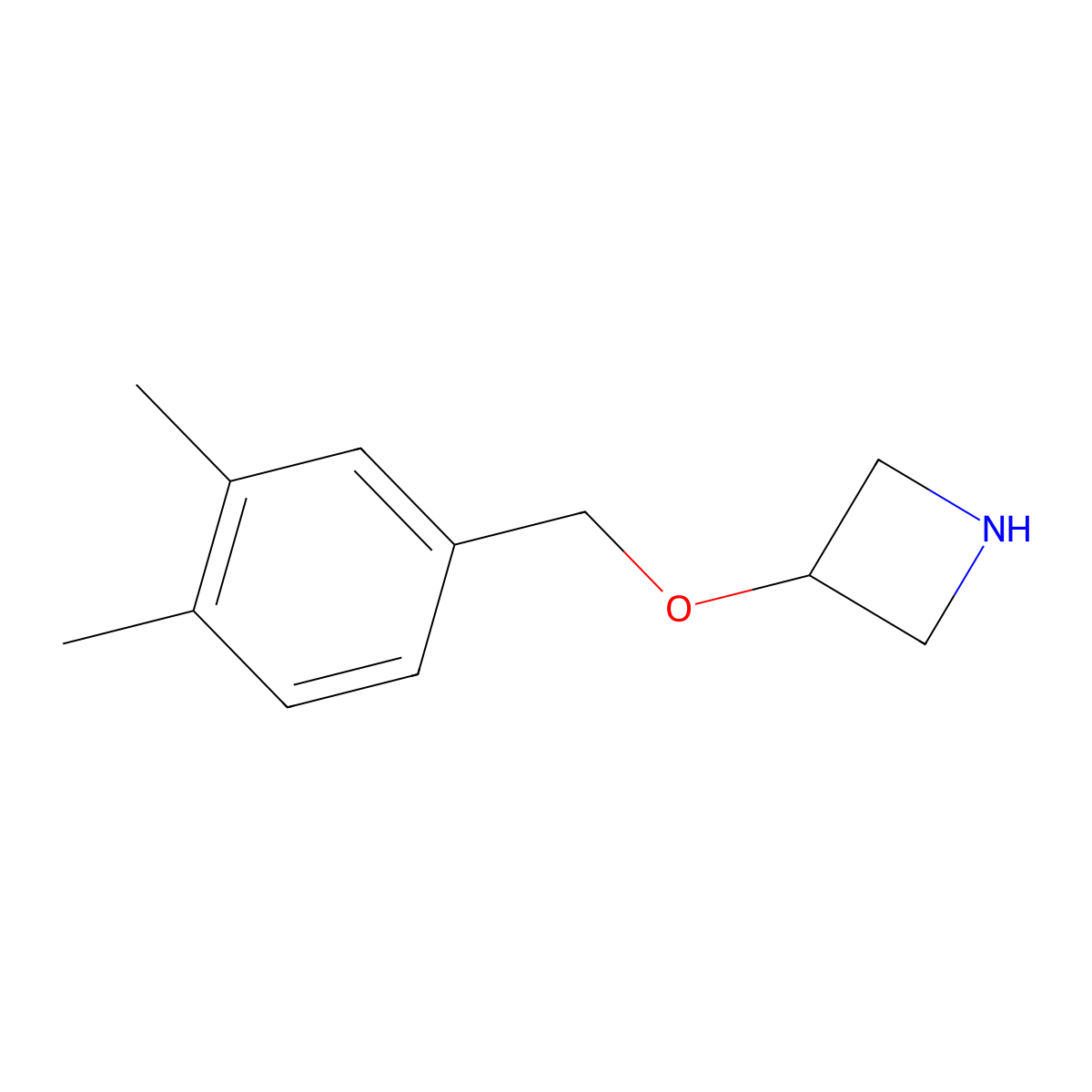 3-[(3,4-Dimethylphenyl)methoxy]azetidine molecular structure, CAS 1341712-05-7