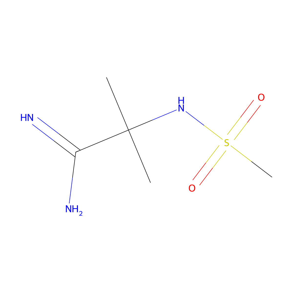 2-Methanesulfonamido-2-methylpropanimidamide molecular structure, CAS 1341714-86-0