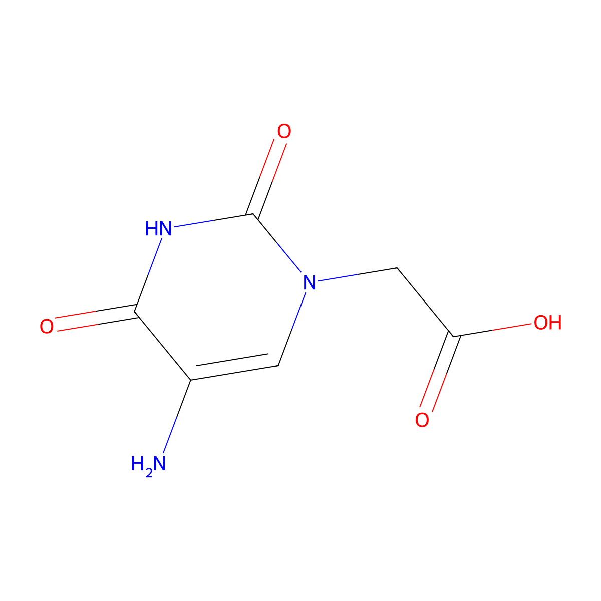 2-(5-Amino-2,4-dioxo-3,4-dihydropyrimidin-1(2h)-yl)acetic acid molecular structure, CAS 1341717-74-5