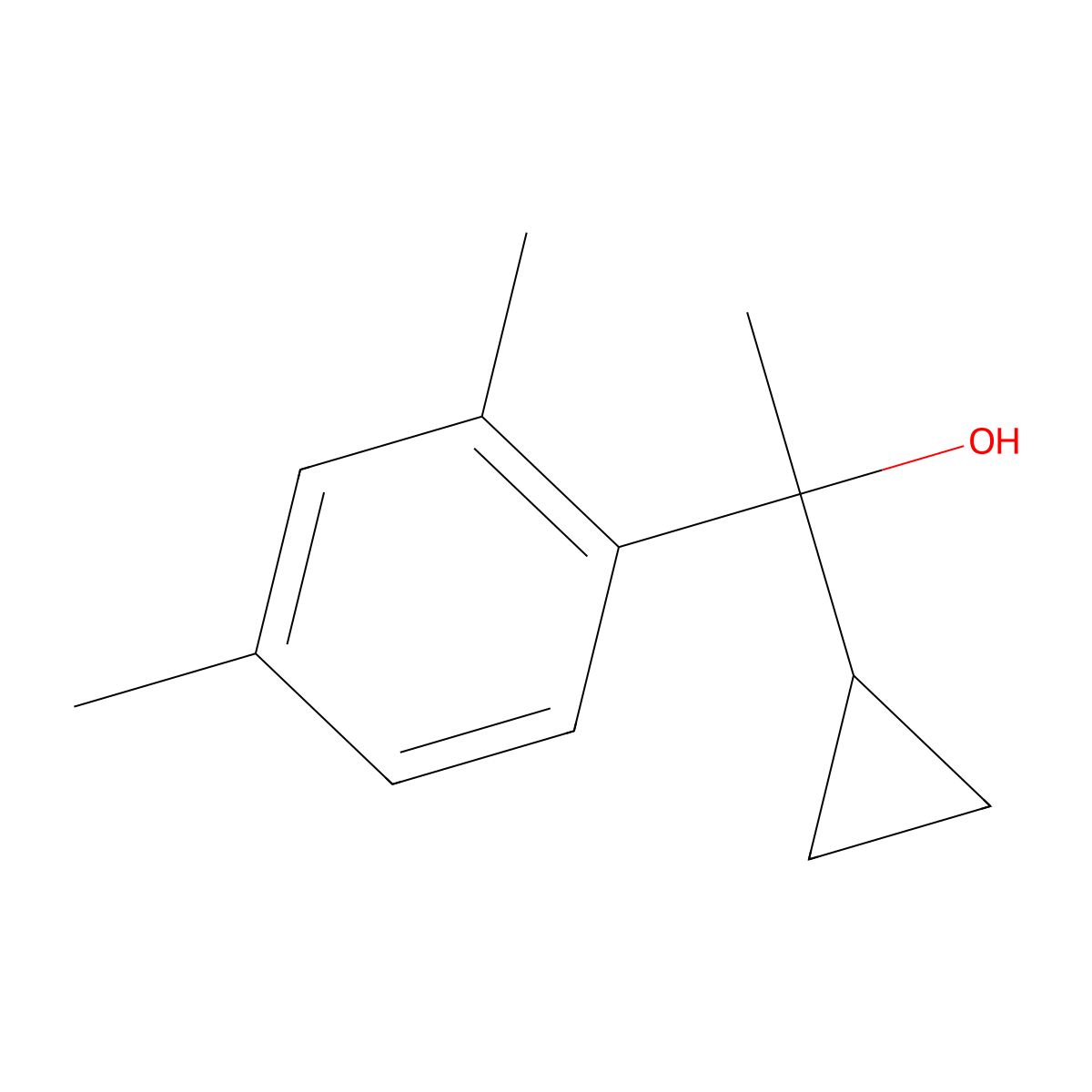 1-(2,4-Dimethylphenyl)-1-cyclopropyl ethanol molecular structure, CAS 1341718-14-6