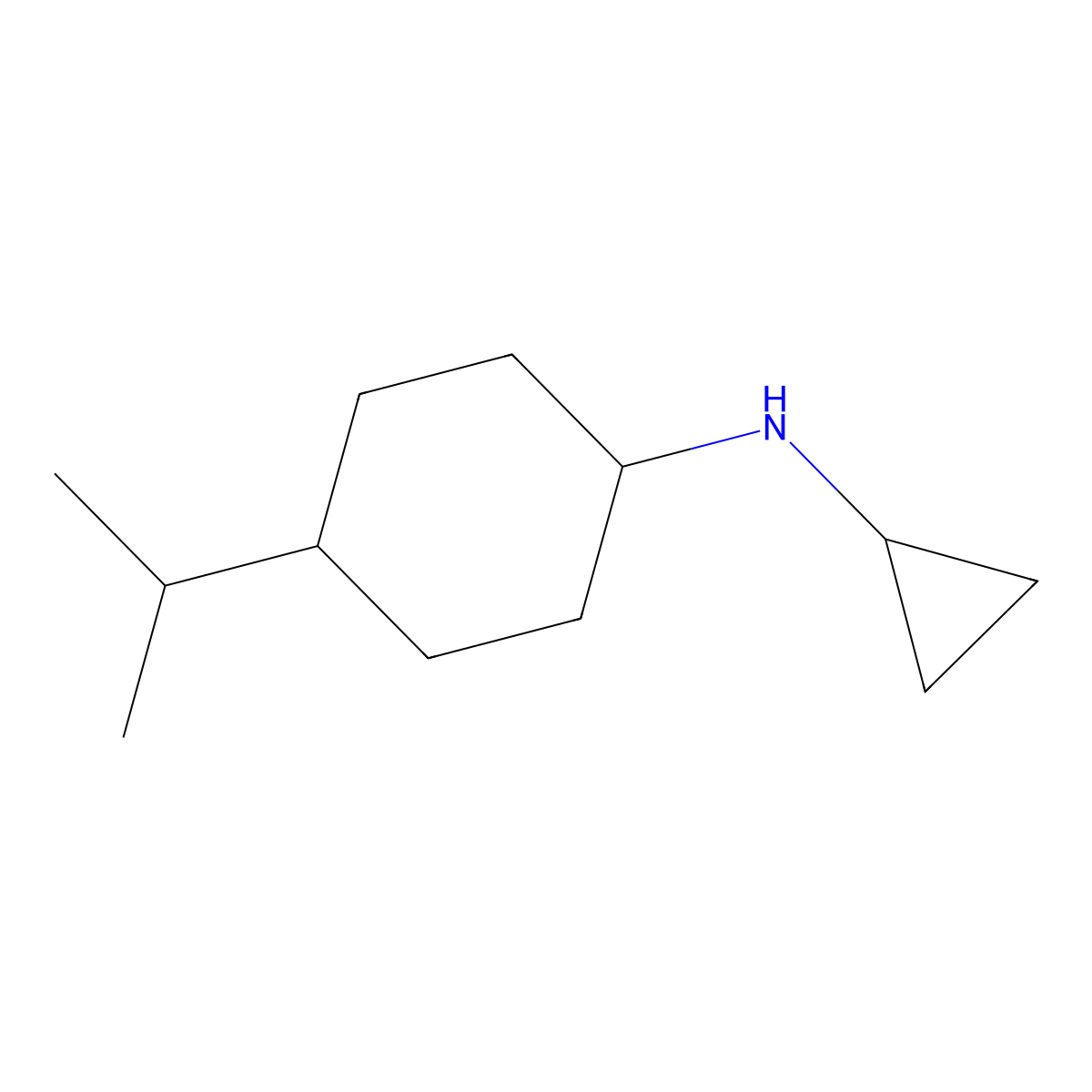 N-cyclopropyl-4-(propan-2-yl)cyclohexan-1-amine molecular structure, CAS 1341718-62-4