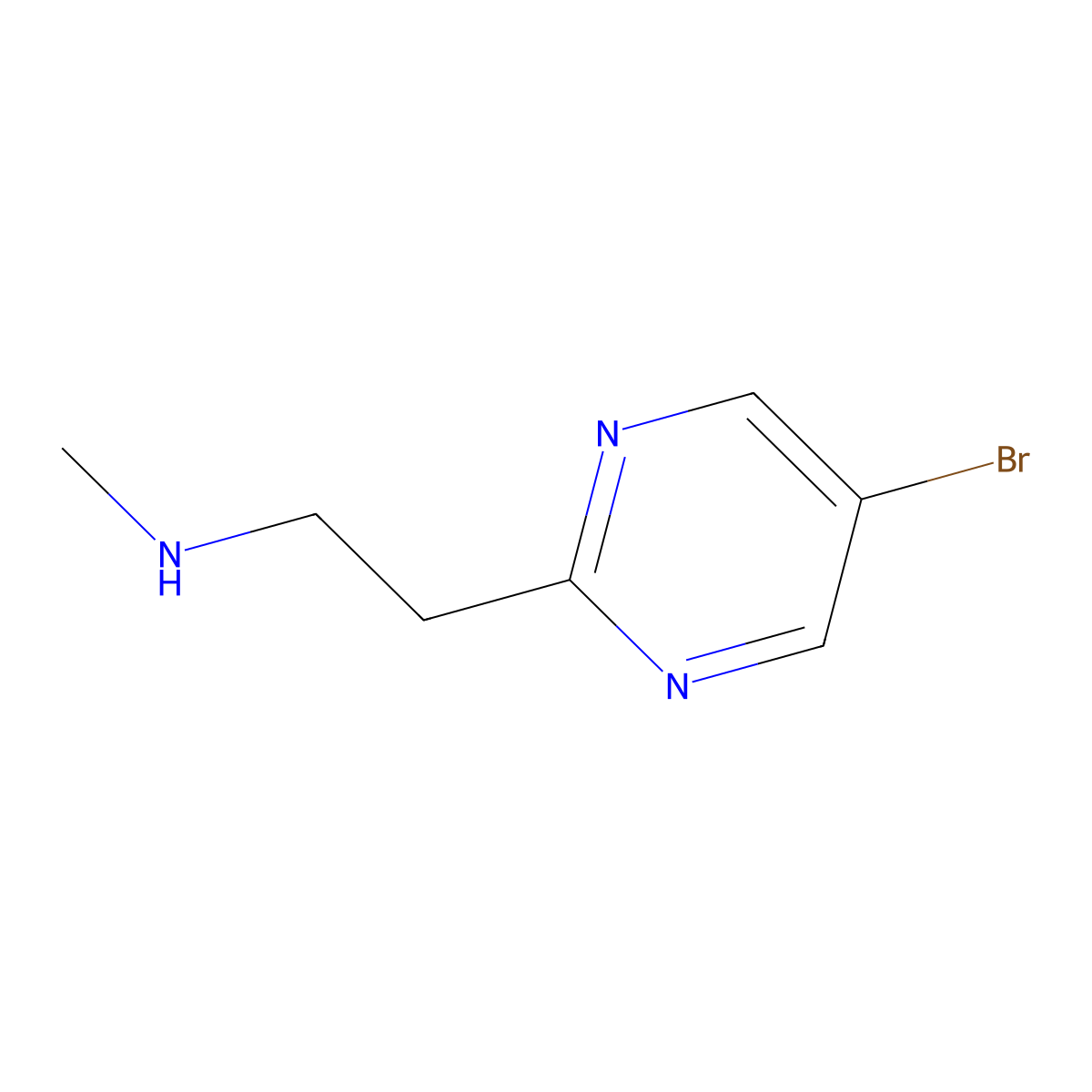 [2-(5-Bromopyrimidin-2-YL)ethyl](methyl)amine molecular structure, CAS 1341730-50-4