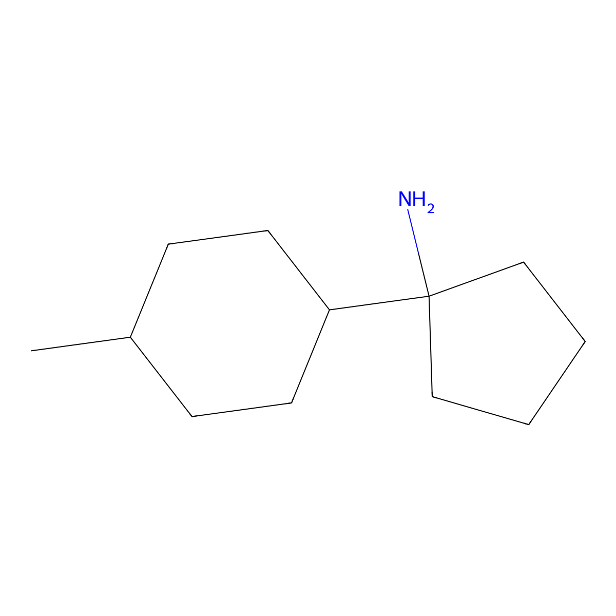 1-(4-Methylcyclohexyl)cyclopentan-1-amine molecular structure, CAS 1341738-92-8