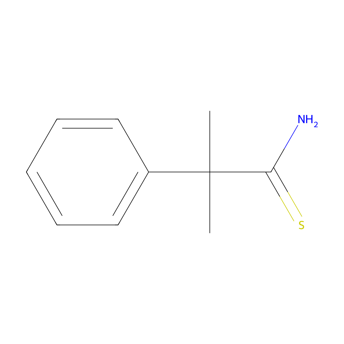 2-Methyl-2-phenylpropanethioamide molecular structure, CAS 1341739-22-7