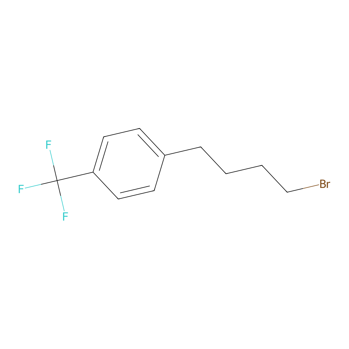 1-(4-Bromobutyl)-4-(trifluoromethyl)benzene molecular structure, CAS 1341739-35-2