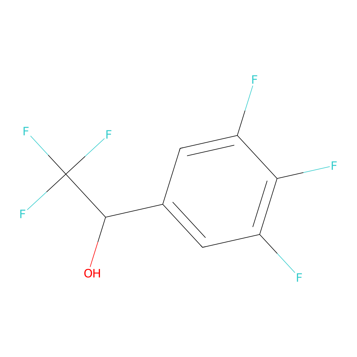 2,2,2-Trifluoro-1-(3,4,5-trifluorophenyl)ethanol molecular structure, CAS 1341740-45-1