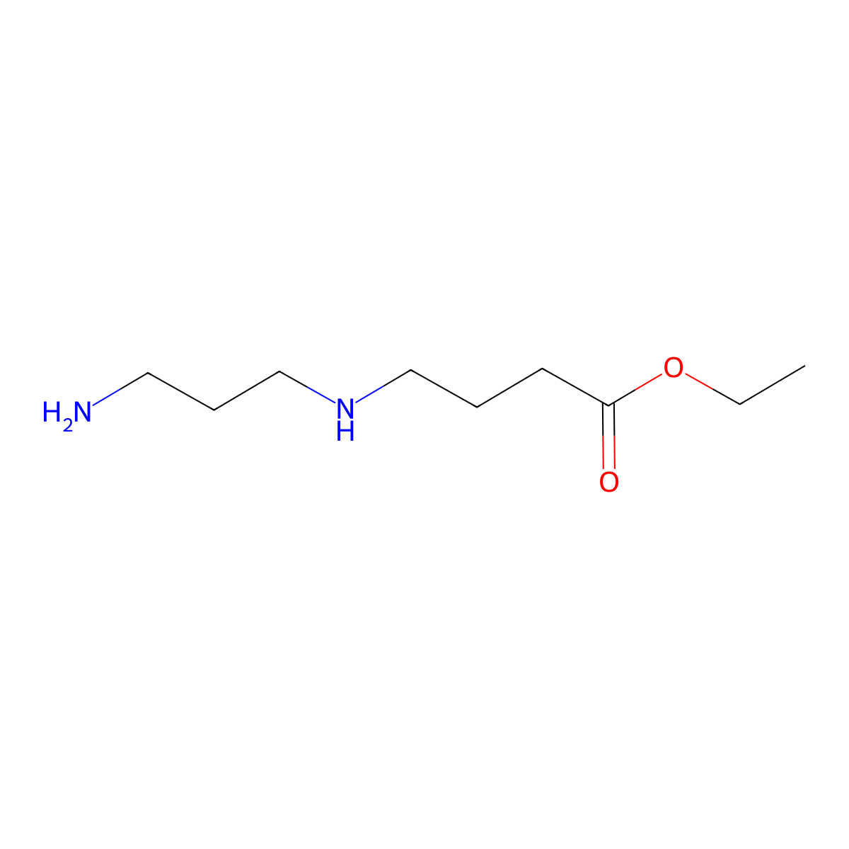 Ethyl 4-[(3-aminopropyl)amino]butanoate molecular structure, CAS 1341742-14-0