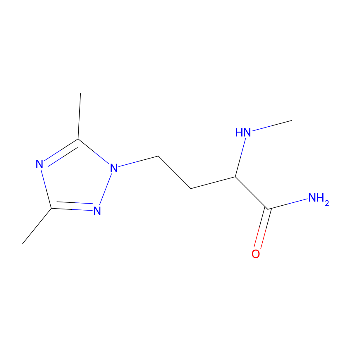 4-(3,5-Dimethyl-1h-1,2,4-triazol-1-yl)-2-(methylamino)butanamide molecular structure, CAS 1341743-53-0