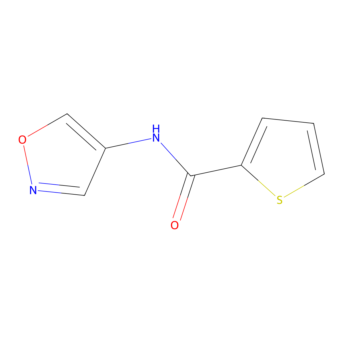 N-(1,2-oxazol-4-yl)thiophene-2-carboxamide molecular structure, CAS 1341743-61-0