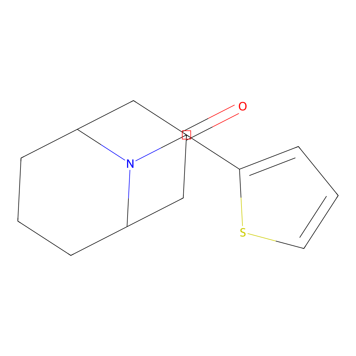 9-(Thiophen-2-ylmethyl)-9-azabicyclo[3.3.1]nonan-3-one molecular structure, CAS 1341744-41-9