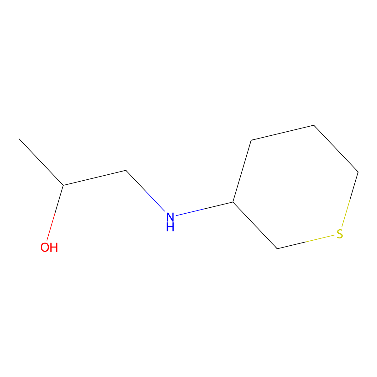 1-[(Thian-3-yl)amino]propan-2-ol molecular structure, CAS 1341745-78-5