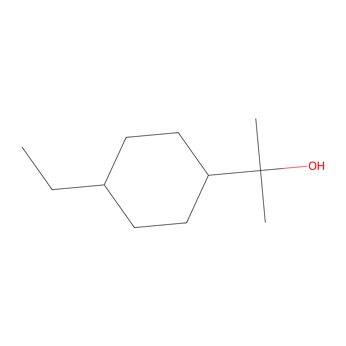 2-(4-Ethylcyclohexyl)propan-2-ol molecular structure, CAS 1341749-24-3