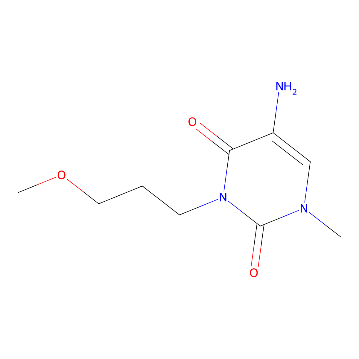 5-Amino-3-(3-methoxypropyl)-1-methylpyrimidine-2,4(1h,3h)-dione molecular structure, CAS 1341750-10-4